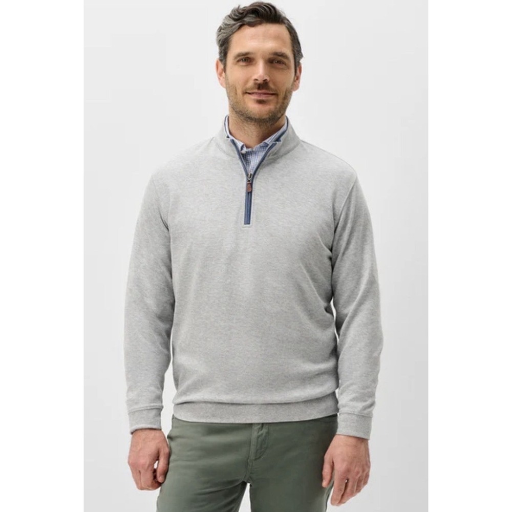 Johnnie O Sully 1/4 Zip Pullover Mens Light Gray Performance Golf Club Preppy M